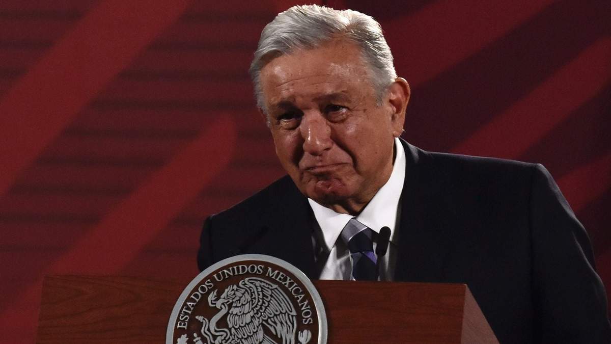 El presidente desde la conferencia de prensa en Palacio Nacional