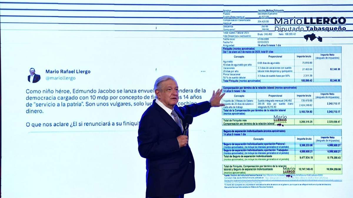 El presidente habla de lo que recibirá Edmundo Jacobo del INE, en la conferencia del 29 de marzo de 2023