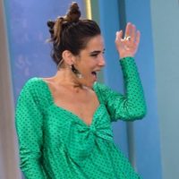 Arrancó con todo: Juana Viale entró al estudio bailando y lució su outfit a más no poder