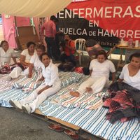 Emiten medida precautoria para garantizar salud de enfermeras en huelga de hambre