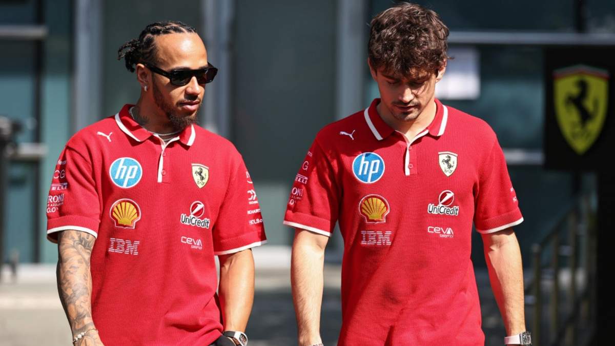 Lewis Hamilton y Charles Leclerc. Fuente: (X)