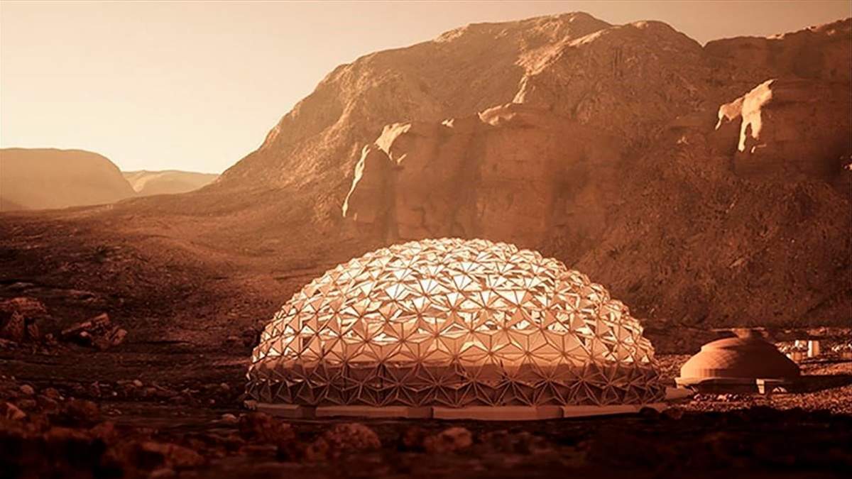 Prototipo de la nueva ciudad del futuro en el planeta Marte. Fuente: (Twitter)