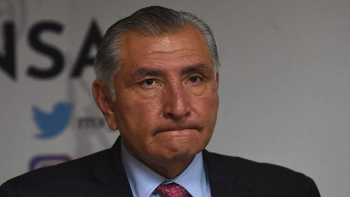El titular de Segob en la conferencia de prensa