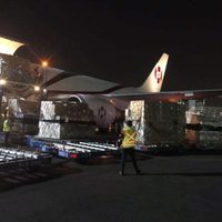 Llega a México donación de China: 50 mil kits para detectar covid-19, 5 respiradores…