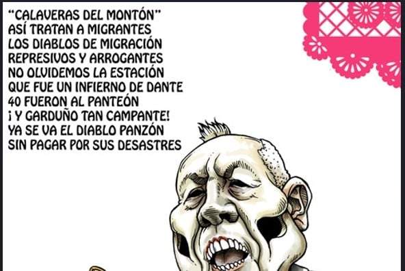 Vista previa del cartón "Infierno migratorio", de José Antonio Rodríguez