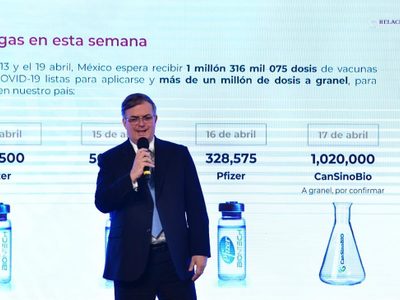 México recibirá seis millones 400 mil vacunas antes que concluya abril: Ebrard