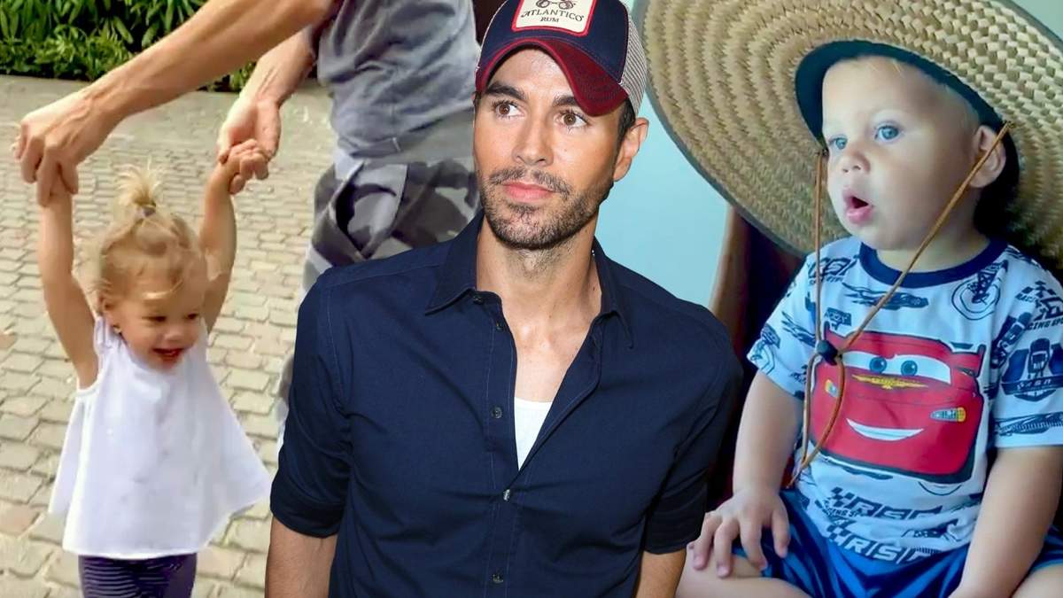 Enrique Iglesias y sus hijos. Fuente: (Instagram)
