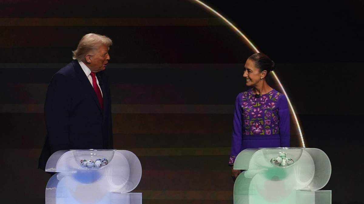 Donald Trump y Claudia Sheinbaum se vieron por primera vez el día del sorteo del Mundial, el pasado 5 de diciembre