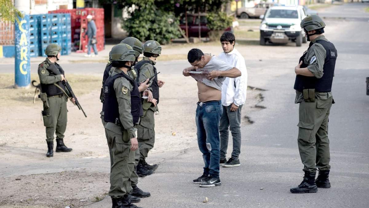 Personal de la Gendarmería durante un operativo de seguridad. Fuente: (Twitter)