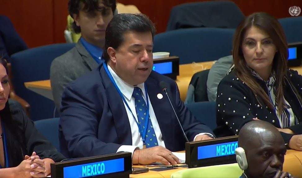 Pedro Haces en su participación en la Asamblea Interparlamentaria de la ONU