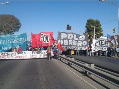 Nueva jornada de protesta de organizaciones sociales en Neuquén
