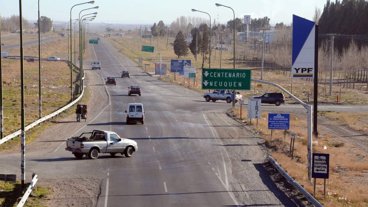 Ruta 7, Centenario. Fuente: (Twitter)