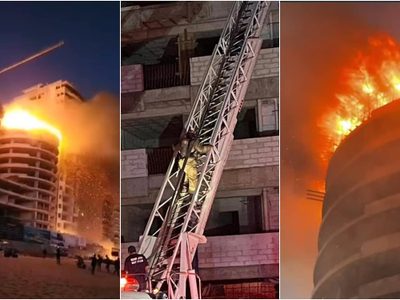 Arde piso 12 de un edificio en la Playa Brujas de Mazatlán (Video)