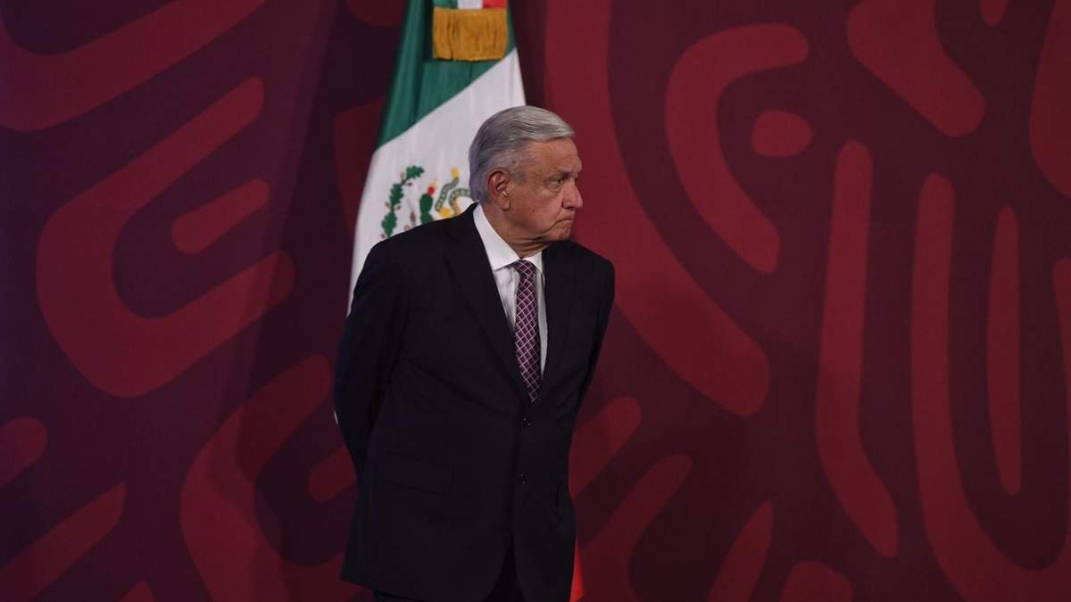 El presidente durante la conferencia matutina