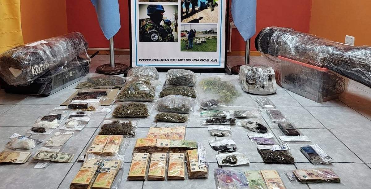 Elementos secuestrados. Fuente: (Policía de Neuquén)
