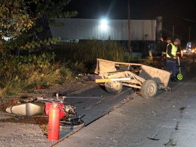 Un muerto y un herido grave tras el choque entre una moto y un carro en la ruta Centenario-Cinco Saltos