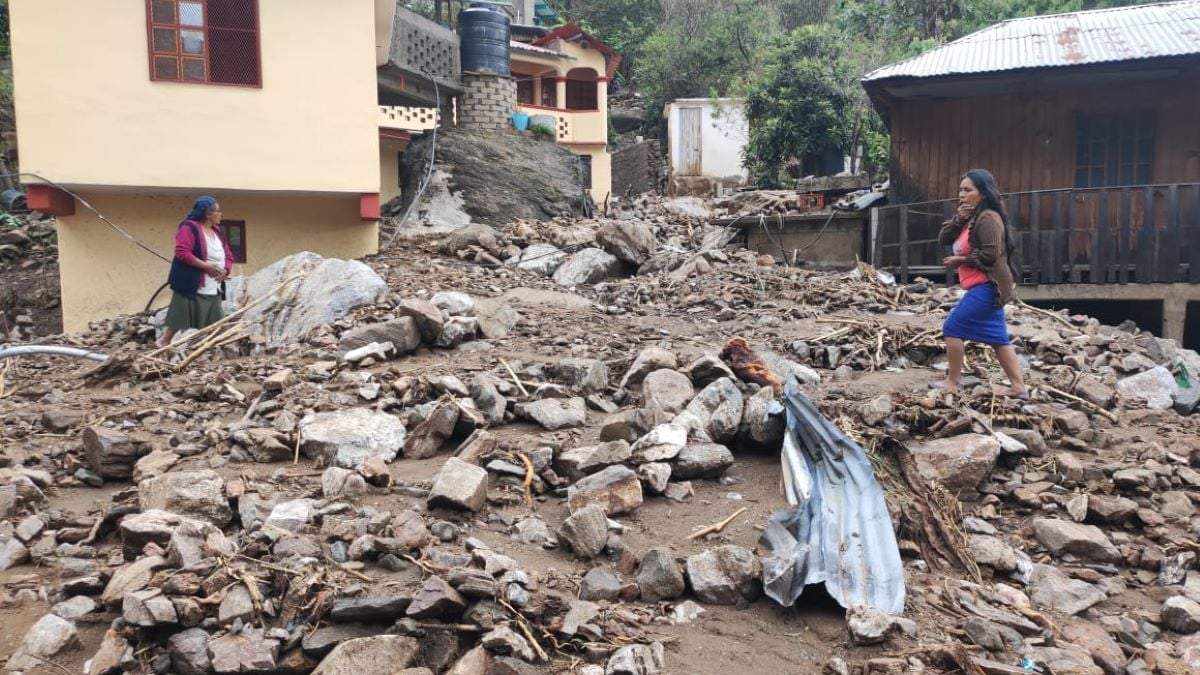 Zona afectada por el huracán Agatha