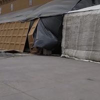 Los vientos desprenden una estructura de la réplica de la Capilla Sixtina