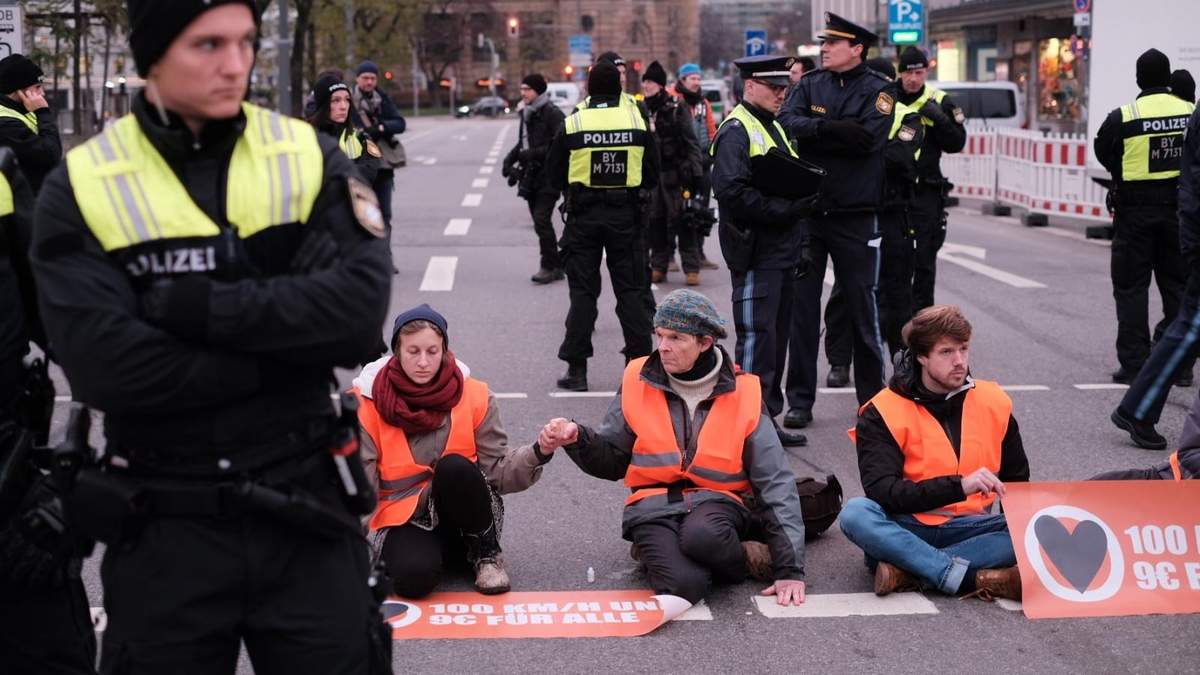 Activistas ecológicos en Berlín