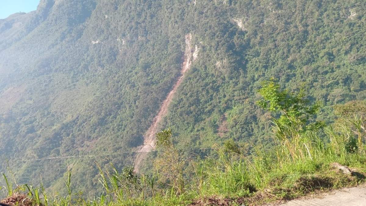La zona del derrumbe