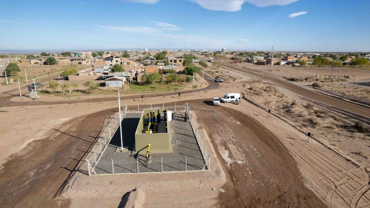 La obra de gas en la meseta de Añelo. Fuente: (X)