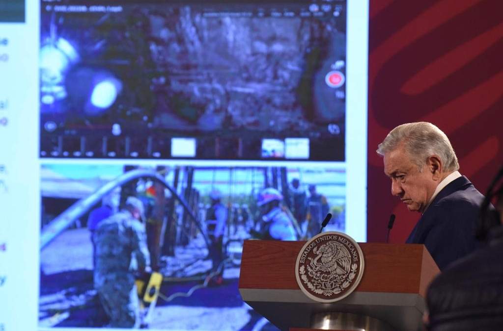 El presidente López Obrador en Palacio Nacional