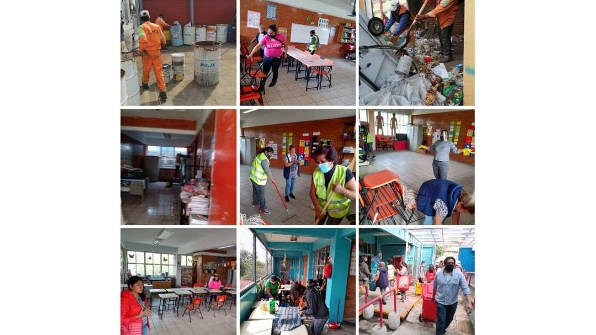 Limpieza en escuelas de la alcaldía Coyoacán