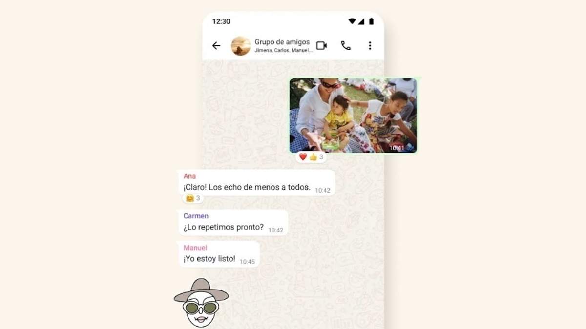 Chat grupal de WhatsApp