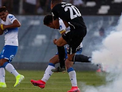 Nicolás Blandi fue herido por una bomba de estruendo en Chile