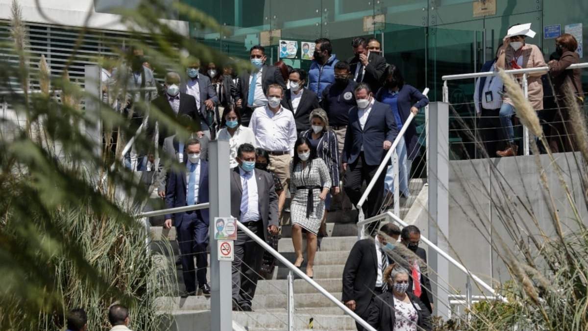 Sandra Cuevas a su salida de la audiencia