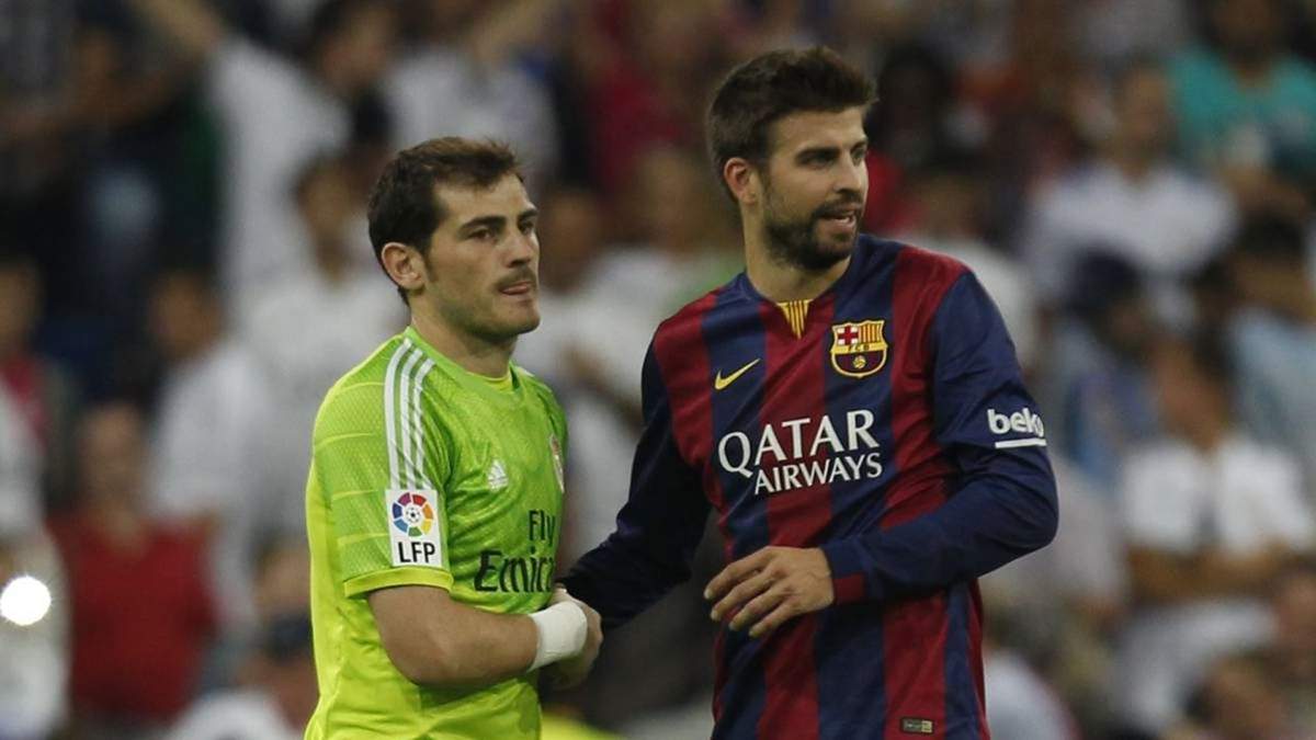 Casillas y Piqué. Fuente: (Twitter).