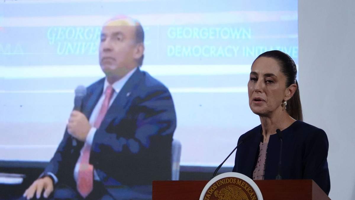 La presidenta Claudia Sheinbaum mostró un video de Felipe Calderón durante la conferencia mañanera del 10 de septiembre