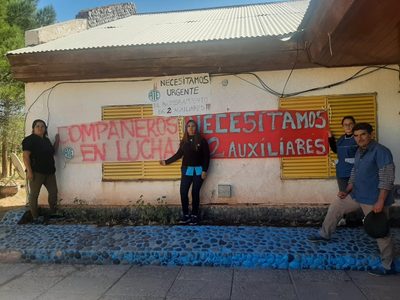 ATE realiza retención de tareas en la escuela albergue 264 de Los Chihuidos