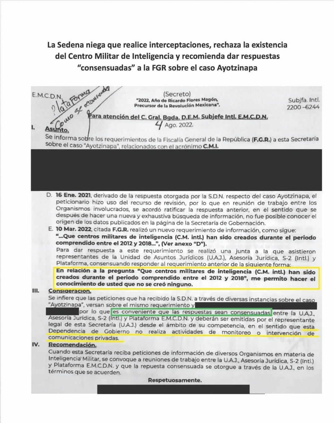 sedena niega