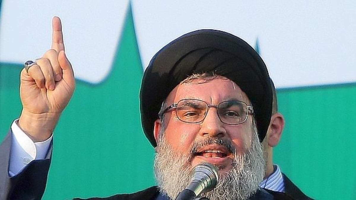 El líder del partido-milicia chií libanés Hezbolá, Hasán Nasralá