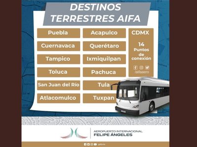 AIFA anuncia "destinos vía terrestre desde la terminal de autobuses"... y desata burlas y memes
