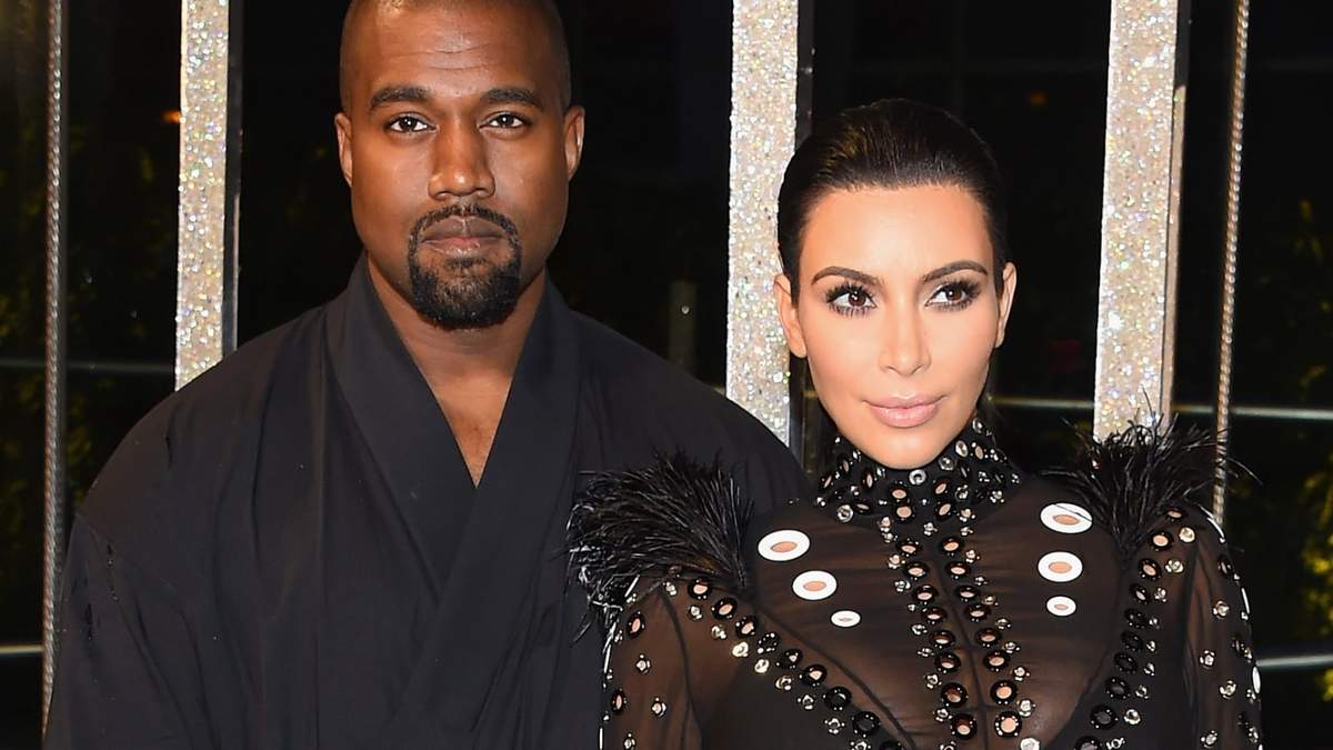 Kanye West y Kim Kardashian. Fuente: (Twitter).