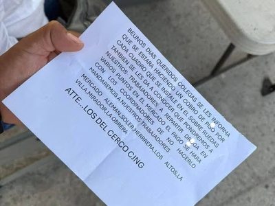 Detienen a banda que entregaba avisos de extorsión en mercado de Tijuana