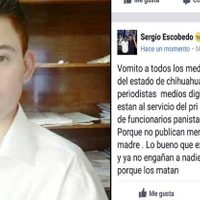 'Vomito a periodistas de Chihuahua”, 'luego no chillen porque los matan”, postea funcionario panista en Facebook