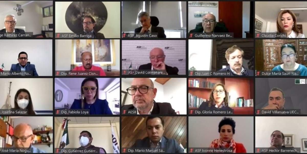 Reunión virtual de diputados y el titular de la ASF para la entrega del Informe General Ejecutivo de la Cuenta Pública 2019
