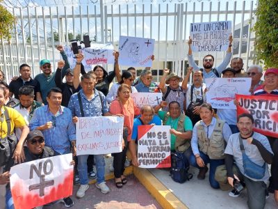 Protestan en Guerrero por el asesinato de los periodistas Mauricio Cruz y Paty Bunbury