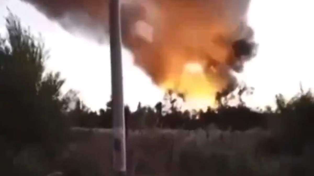 El incendio provocado por el ataque con drones