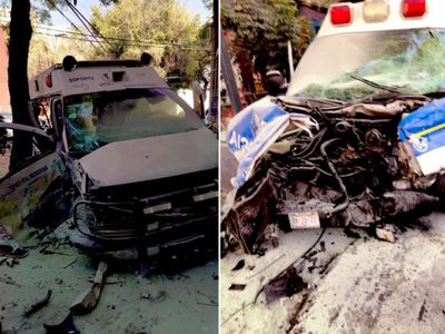 Chocan en la Roma dos ambulancias particulares; hay siete heridos