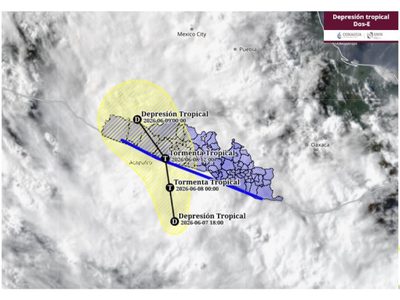 Amaga a Guerrero la posible tormenta tropical Boris; se aproxima a Acapulco y tendrá efecto en CDMX