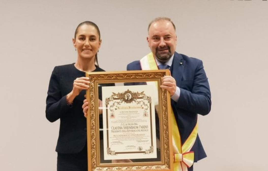 Claudia Sheinbaum Pardo recibió el “Premio Internazionale Bonifacio VIII por la Cultura de la paz”