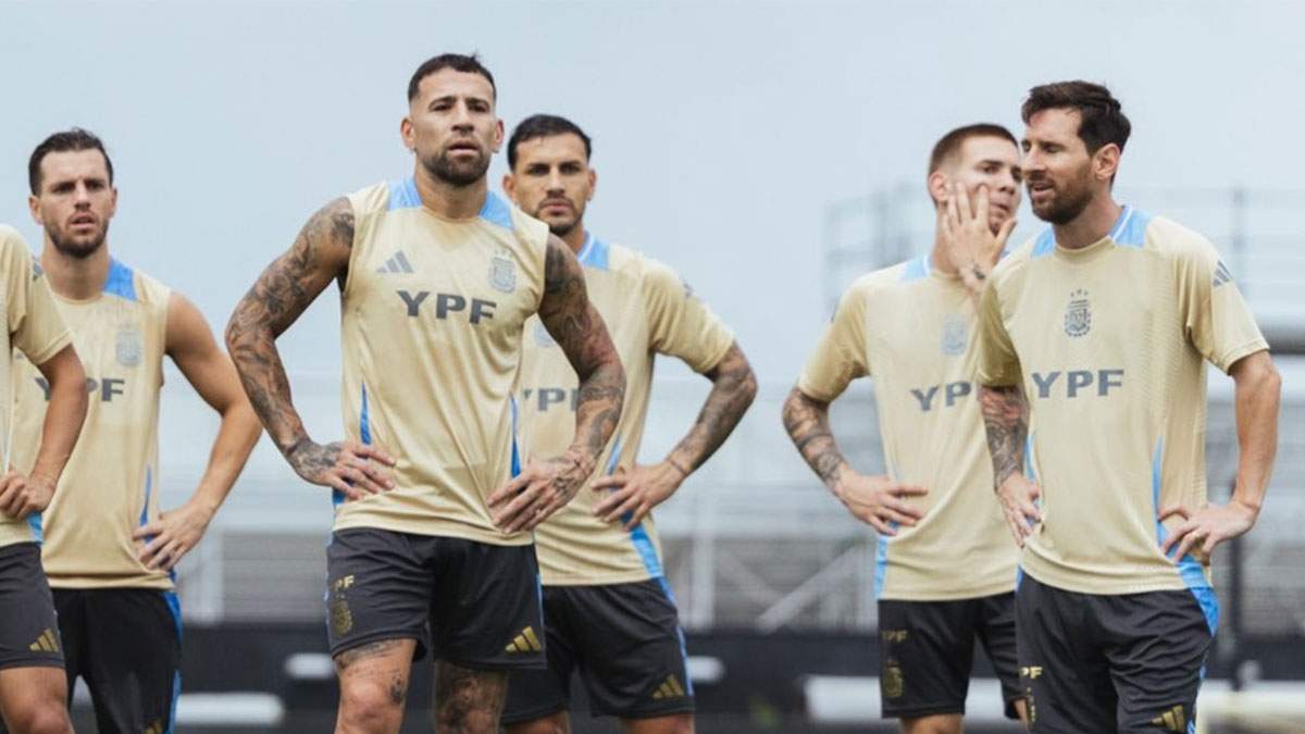 Lo Celso, Ota, Paredes, Mastan y Messi.