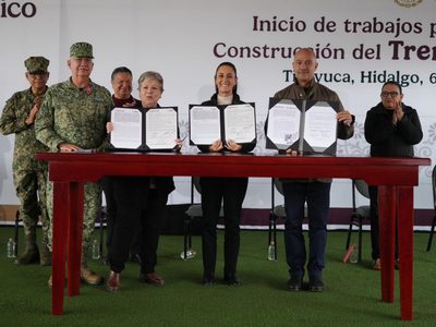 Inician obras preliminares de Tren México-Pachuca; ejército seguirá como constructor en el sexenio