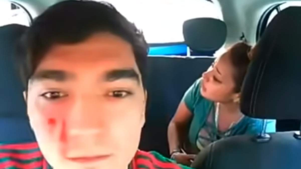El chofer agredido y la novia del agresor