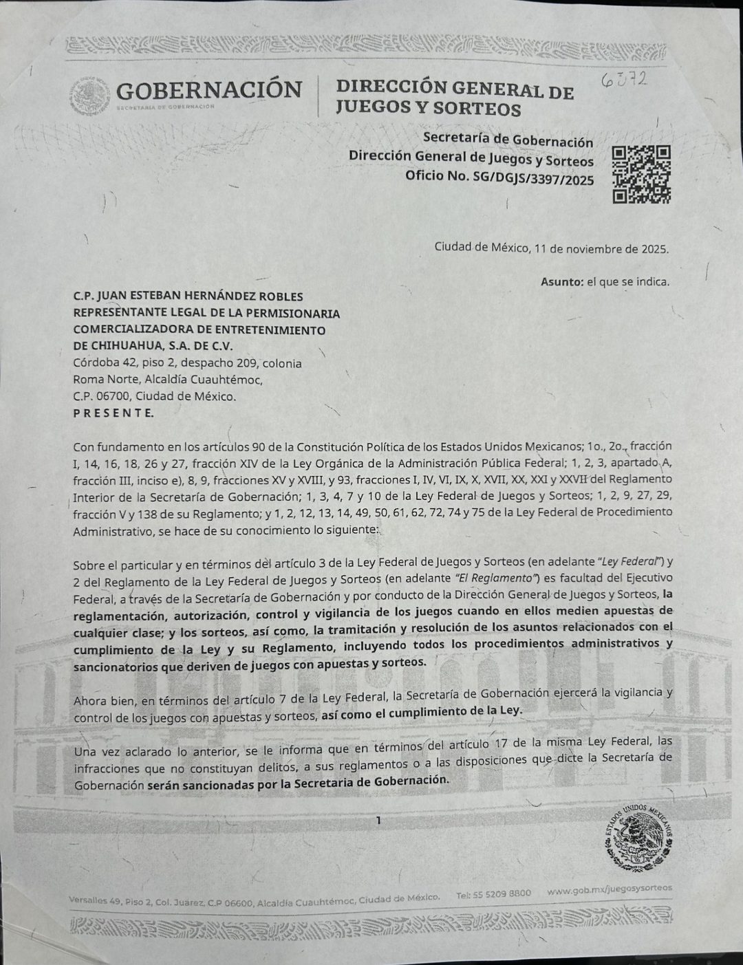 Suspensión de actividades en Casino Skampa de Ensenada 1
