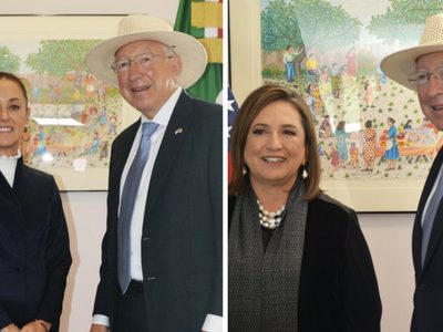 Ken Salazar se reúne con Claudia Sheinbaum y Xóchitl Gálvez